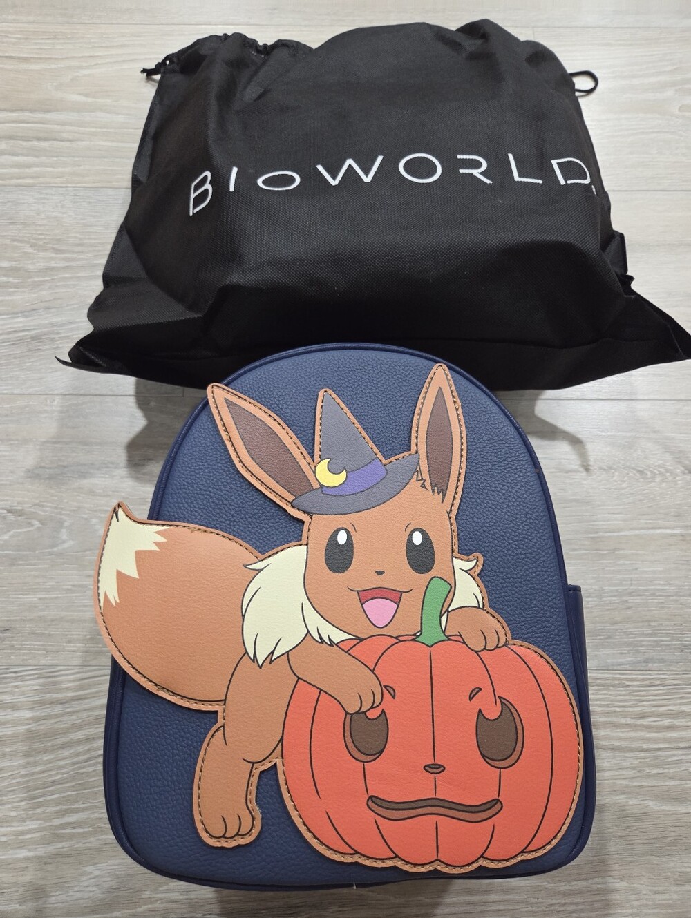 Eevee Halloween Pokemon Mini Backpack New Dark Blue Bioworld Pumpkin